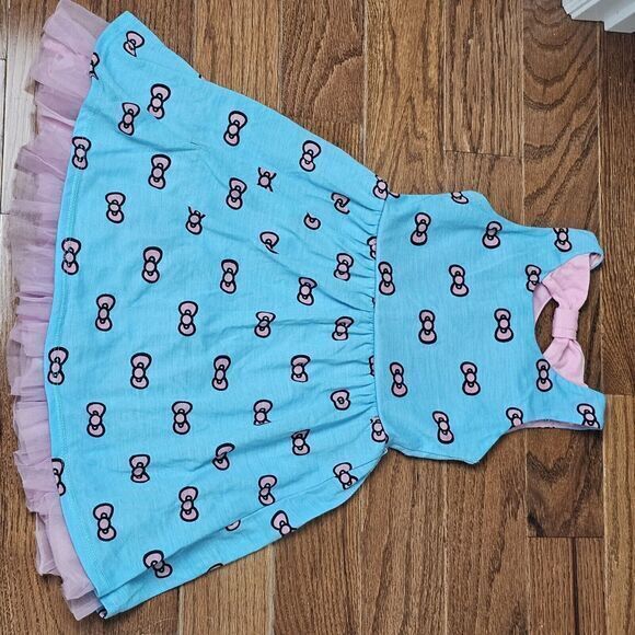 Sanrio Hello Kitty Dress Girls Size 4 Kids Blue Pink Tulle Tutu One Piece Outfit - Picture 5 of 9